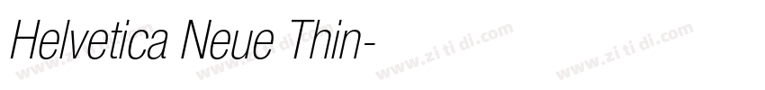Helvetica Neue Thin字体转换